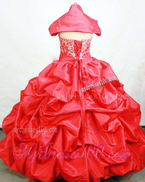 Gorgeous Red Ball gown Strapless Quinceanera Dress with Jacket